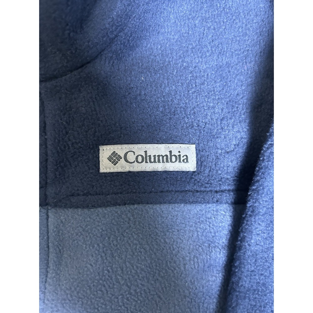Columbia Boys Fleece Jacket Youth Boys Medium Blue Two Toned Full Zip - Picture 3 of 5